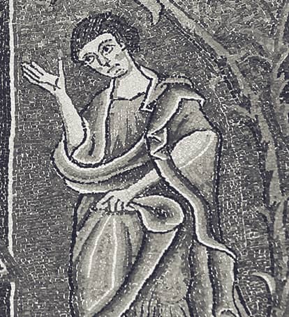 San Giovanni sotto la croce (mosaico di San Clemente, Roma - dettaglio)