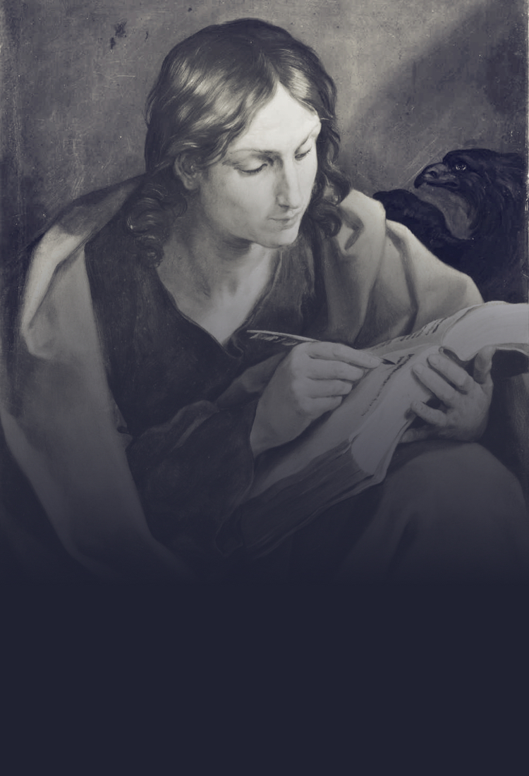 Saint Jean l’Évangéliste, dans le sillage théologique duquel s’inscrivent les œuvres d’Adrienne von Speyr et de Hans Urs von Balthasar