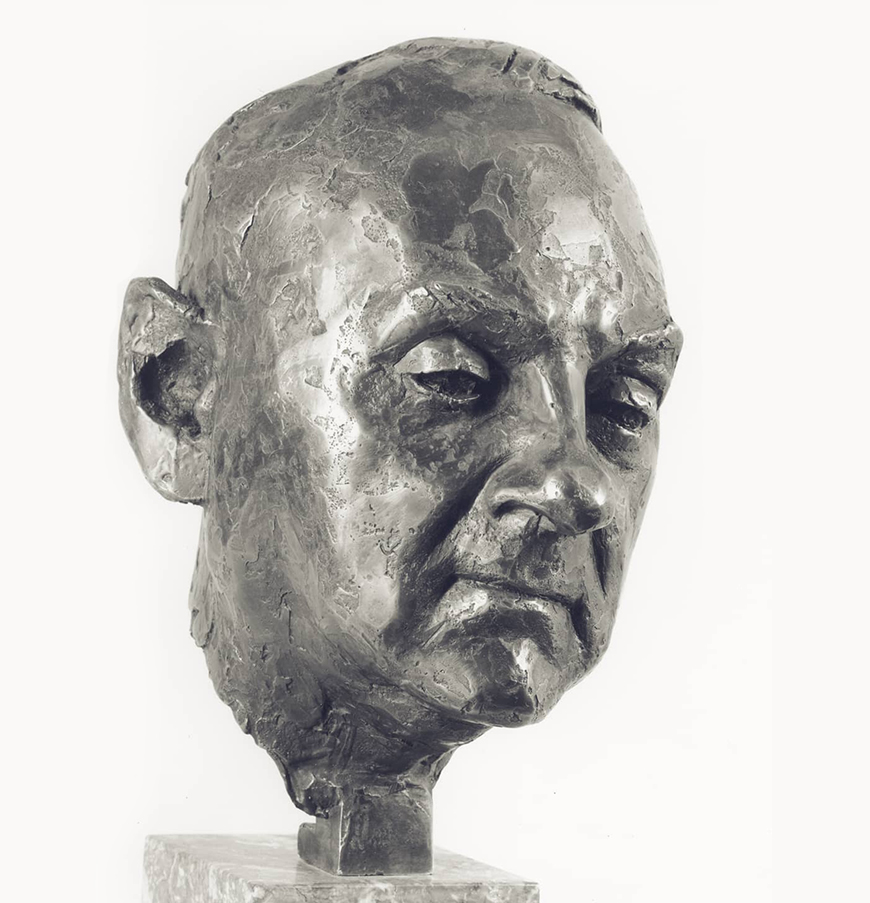 彫刻家アルベルト・シリングによるハンス・ウルス・フォン・バルタザールの胸像(1965年)